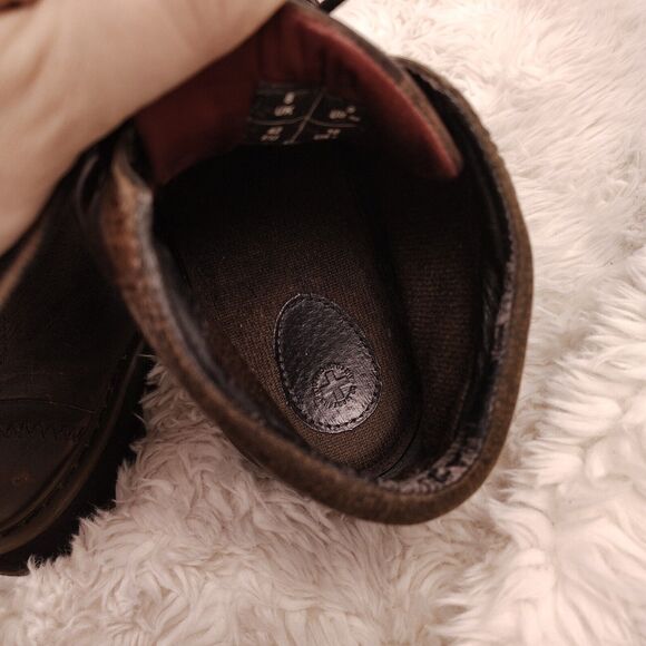 Vintage Dr Martens 12046 Brown Leather Lace Up Moc Ankle Chukka Boots Size 9 M - Picture 8 of 10